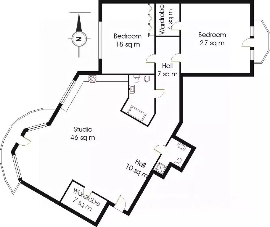 3-к кв. Москва Старослободская ул., 3 (133.0 м) - Фото 1