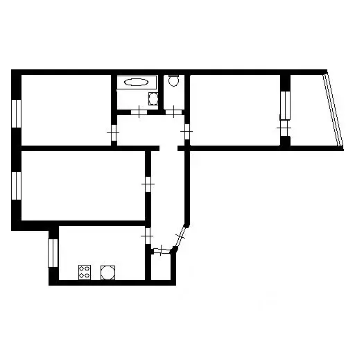 3-к кв. Челябинская область, Челябинск ул. Харлова, 15 (68.0 м) - Фото 1