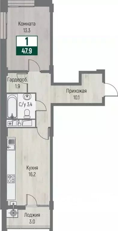 1-к кв. Ставропольский край, Ставрополь №31 мкр, Дубровский жилой ... - Фото 1