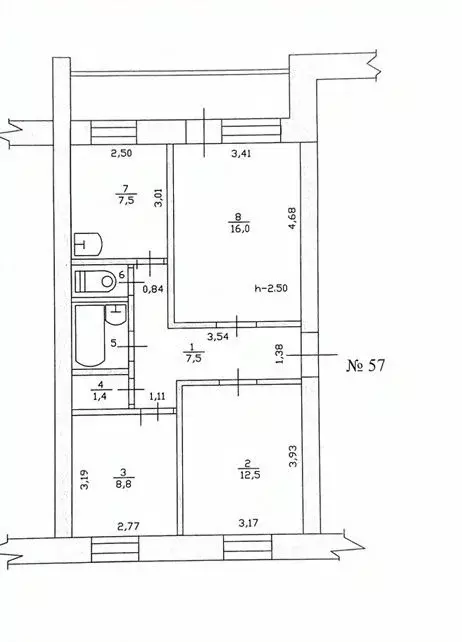 3-к кв. Приморский край, Лесозаводск Калининская ул., 35 (57.7 м) - Фото 2