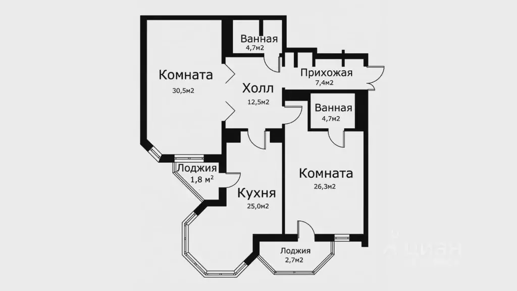 2-к кв. Москва ул. Архитектора Власова, 6 (111.1 м) - Фото 2
