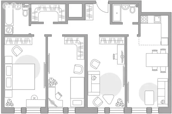 4-комнатная квартира: Москва, Шарикоподшипниковская улица, 11с8 (93.5 ... - Фото 0