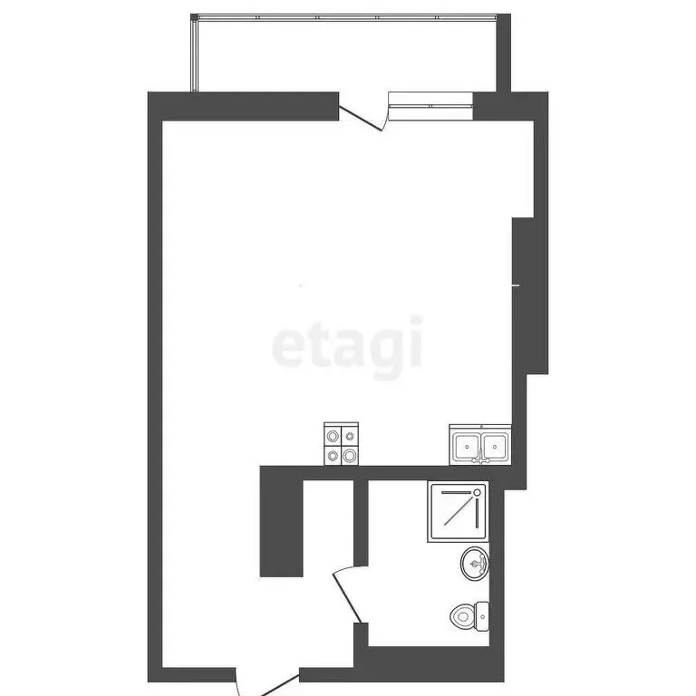 Квартира-студия: Ростов-на-Дону, улица Мечникова, 37 (25 м) - Фото 0
