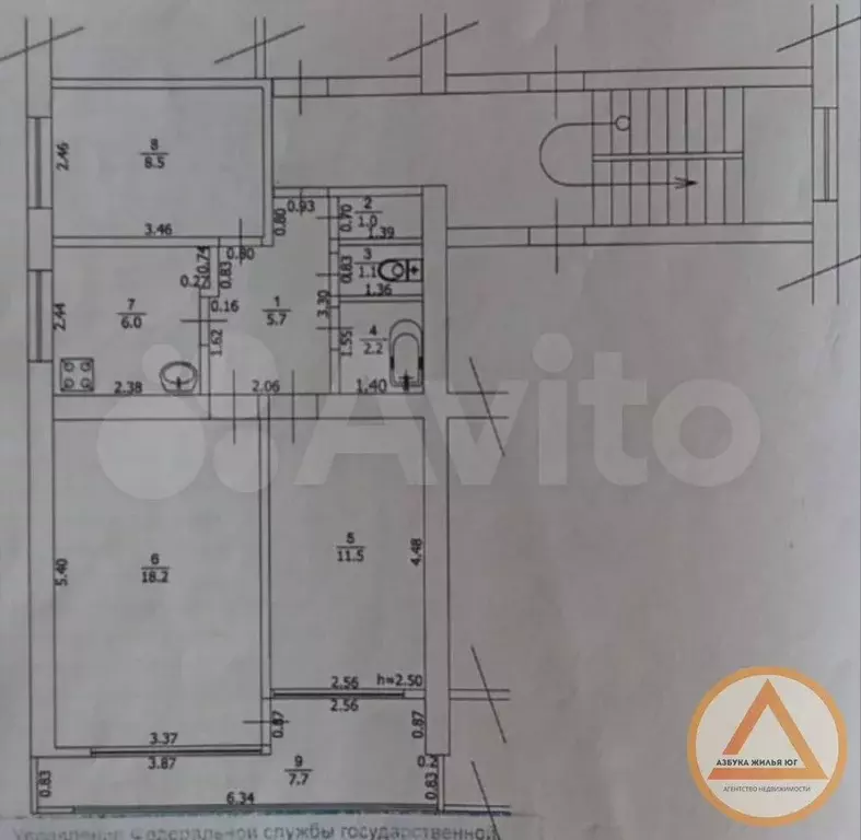 3-к. квартира, 57 м, 3/5 эт. - Фото 0