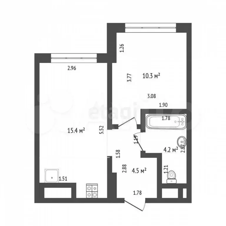 1-к. квартира, 35 м, 9/23 эт. - Фото 0