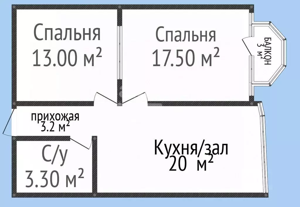 2-к кв. Дагестан, Махачкала проезд 1-й Керимова, 14 (60.0 м) - Фото 1