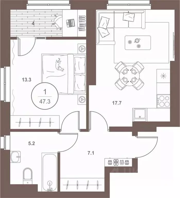 1-к кв. Пензенская область, Пенза Арбеково жилрайон, Дальнее Арбеково ... - Фото 0
