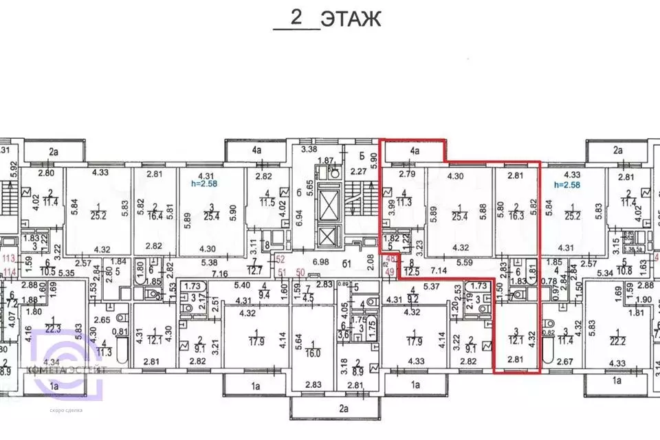 Аукцион: 3-к. квартира, 83,9 м, 2/14 эт. - Фото 0