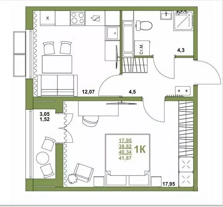 1-к кв. Челябинская область, Челябинский городской округ, пос. ... - Фото 0