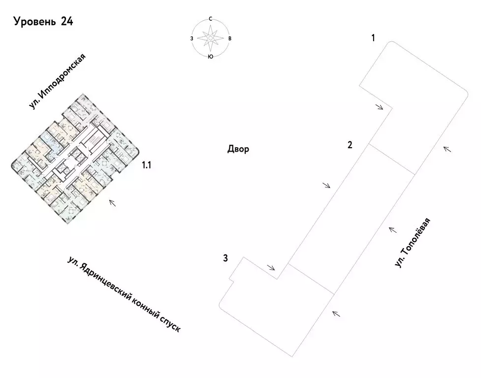 3-комнатная квартира: Новосибирск, Тополёвая улица, с21 (87.45 м) - Фото 1