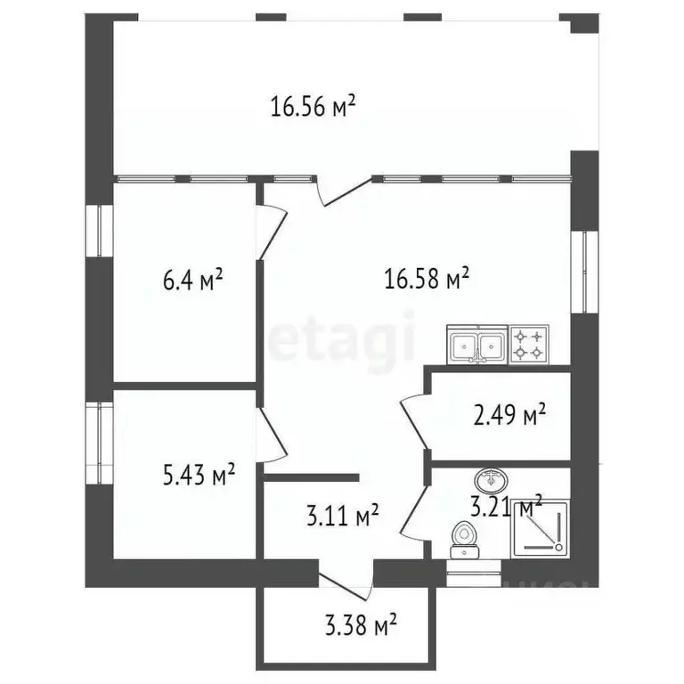Дом в Ленинградская область, Волосовский район, д. Клопицы  (49 м) - Фото 1