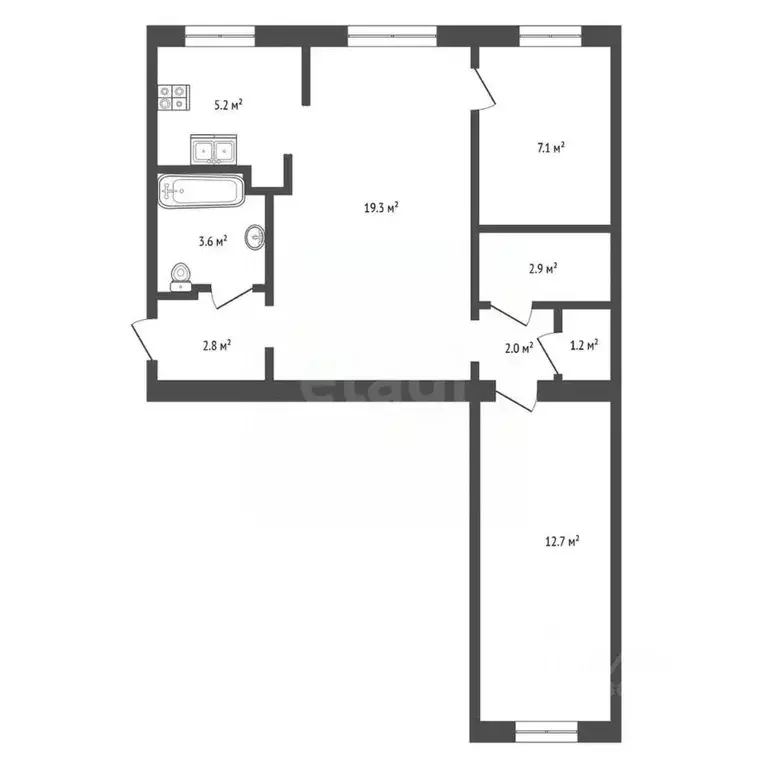 3-к кв. Ярославская область, Ярославль Угличская ул., 7 (55.4 м) - Фото 2