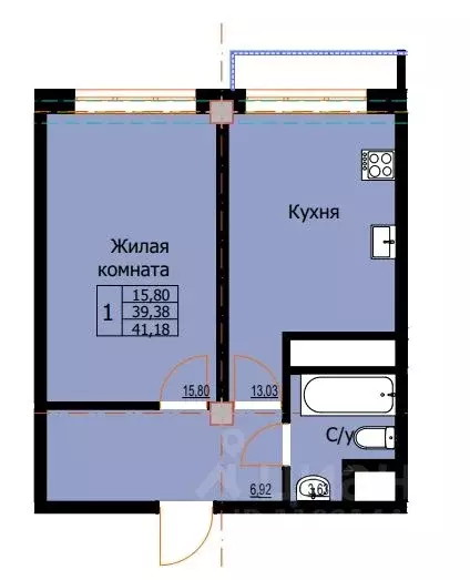 1-к кв. Ставропольский край, Ессентуки  (41.18 м) - Фото 0