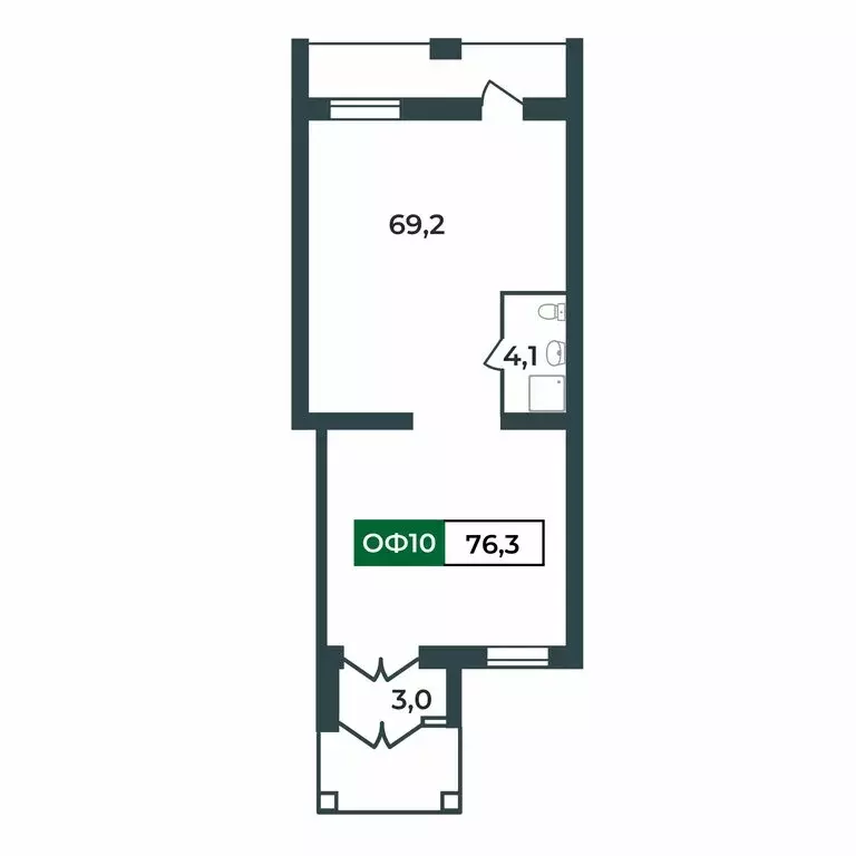 Офис (76.3 м) - Фото 2