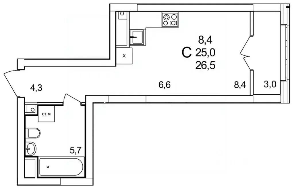 Студия Нижегородская область, Нижний Новгород д. Анкудиновка, КМ ... - Фото 1