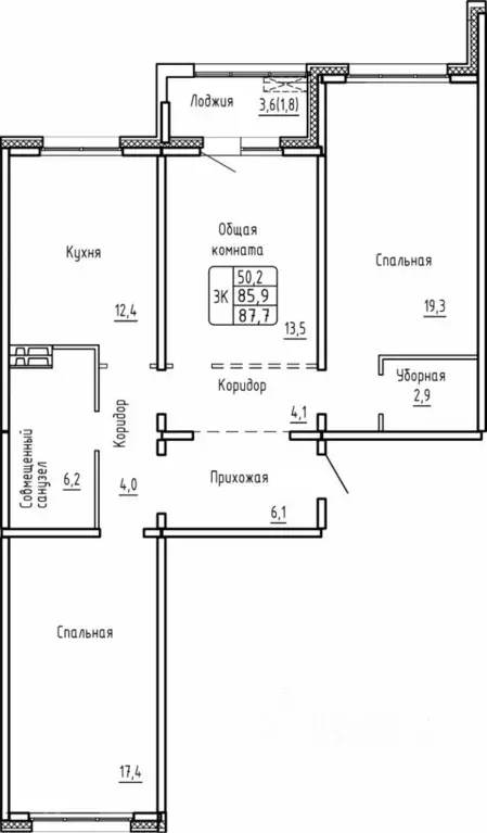 3-к кв. Новосибирская область, Новосибирск Самоцветы жилой комплекс ... - Фото 1