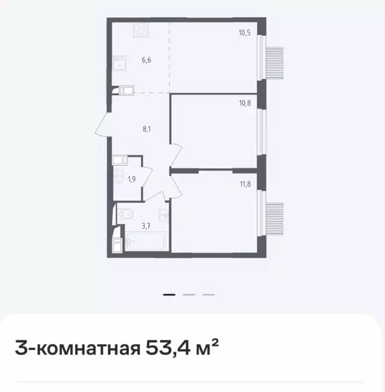 3-к кв. Московская область, Мытищи ул. Стрельбище Динамо, 10 (54.0 м) - Фото 0