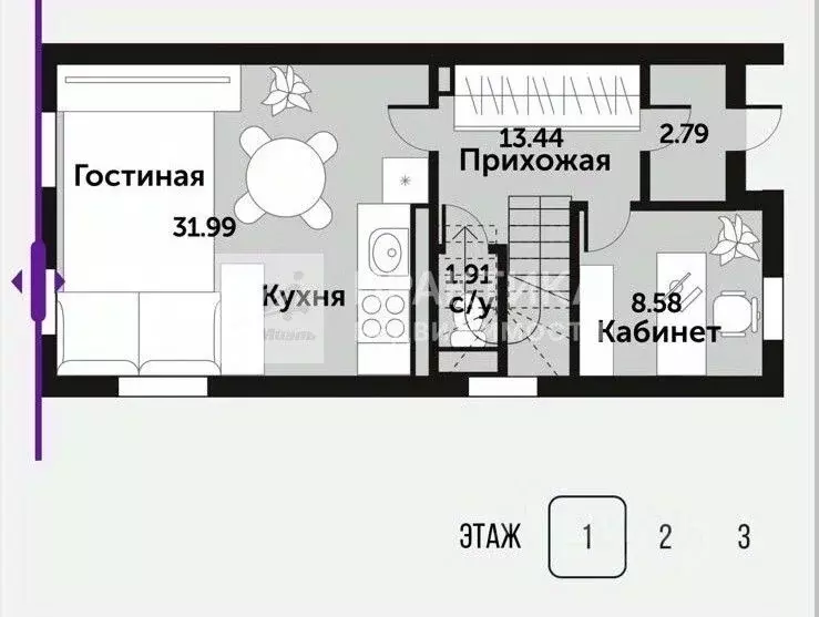 Таунхаус в Московская область, Подольск городской округ, д. Бережки ... - Фото 1
