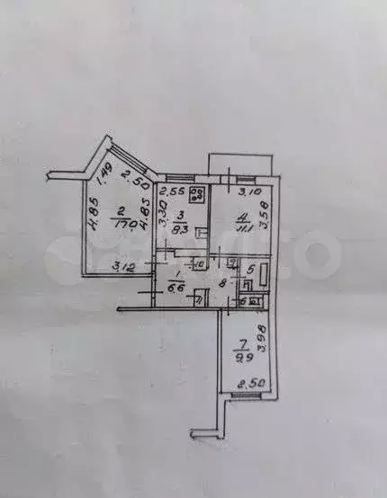 3-к. квартира, 62,2 м, 9/9 эт. - Фото 0