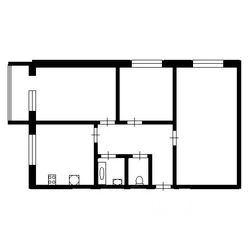 3-к кв. Курская область, Курск Станционная ул., 26 (61.3 м) - Фото 1