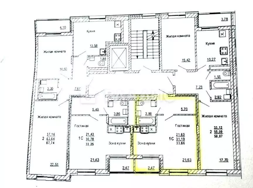 Студия Белгородская область, Белгород ул. Попова, 35 (31.2 м) - Фото 1