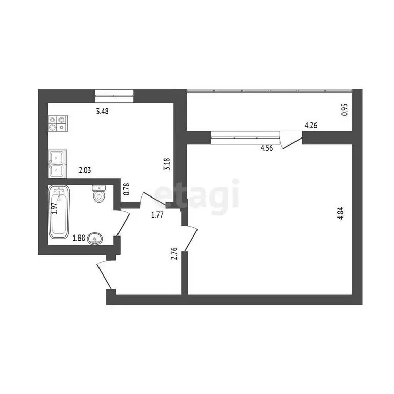 1-комнатная квартира: Йошкар-Ола, улица Яна Крастыня, 6В (28.3 м) - Фото 0