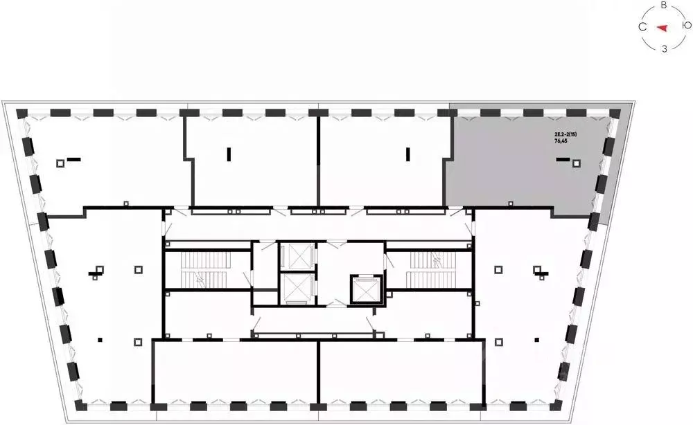 2-к кв. Татарстан, Казань Яналиф жилой комплекс (76.45 м) - Фото 2