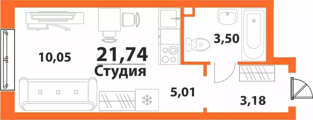 1-к кв. Ульяновская область, Ульяновск 19-й мкр, Аквамарин-2 жилой ... - Фото 1