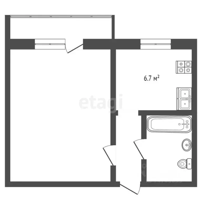1-к кв. Крым, Евпатория ул. 60 лет ВЛКСМ, 22 (28.5 м) - Фото 2