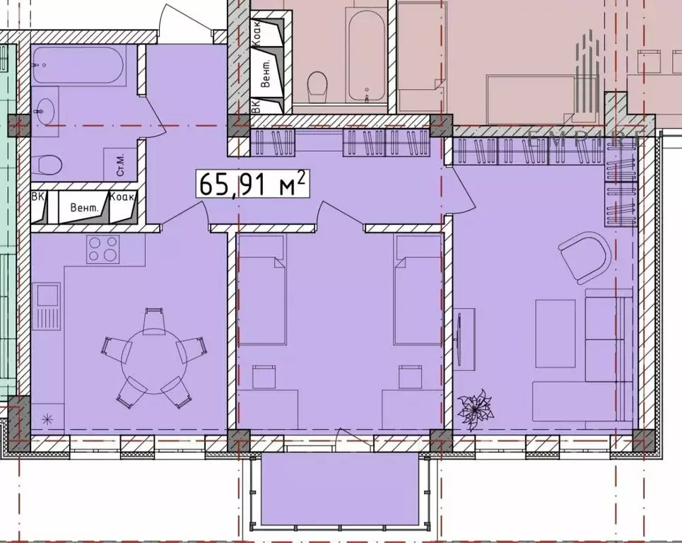2-комнатная квартира: Гудермес, Школьная улица, 42 (65.91 м) - Фото 1