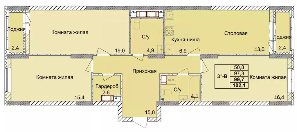 3-к кв. Нижегородская область, Нижний Новгород 1-я Оранжерейная ул. ... - Фото 0