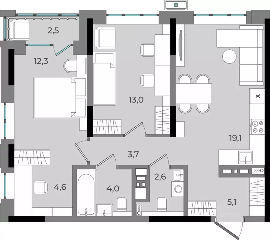 2-к кв. Удмуртия, Ижевск Северо-Западный жилрайон, 2-й мкр, Новый ... - Фото 0