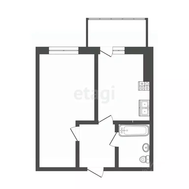 1-к кв. Смоленская область, Смоленск ул. 100-летия Комсомола, 1 (33.5 ... - Фото 0