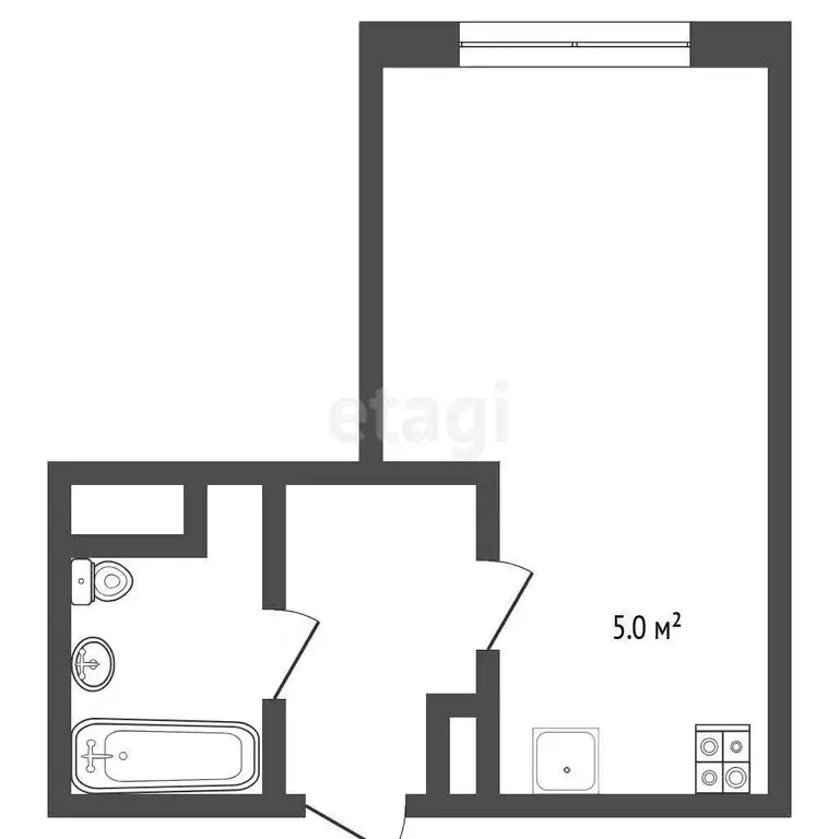 Квартира-студия: Тюмень, Алматинская улица, 6 (26.45 м) - Фото 0