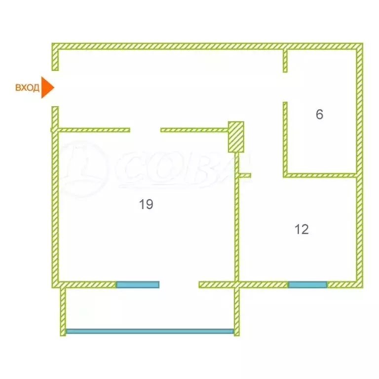 1-комнатная квартира: Тюмень, улица Ленина, 69А (42 м) - Фото 1