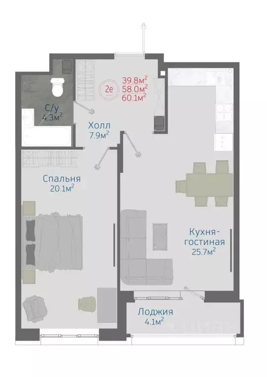 2-к кв. Воронежская область, Новоусманский район, пос. Отрадное ул. ... - Фото 0