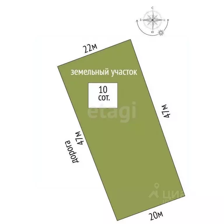 Участок, 10 сот., 0 - Фото 2