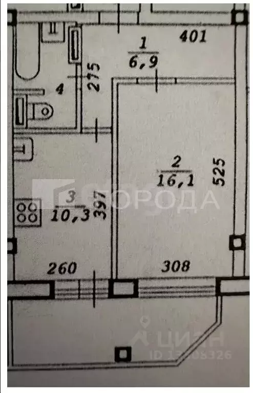 1-к кв. Новосибирская область, Новосибирск ул. Краузе, 17 (37.4 м) - Фото 1