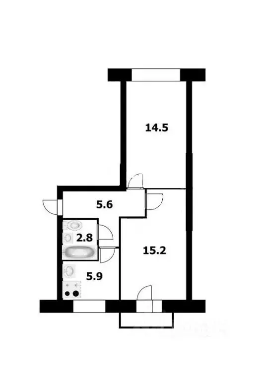 2-к кв. Пермский край, Березники ул. Потемина, 6А (45.5 м) - Фото 1