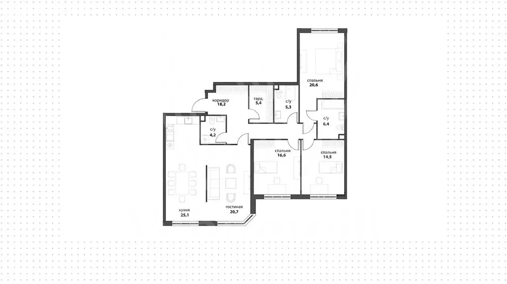 4-комнатная квартира: Москва, улица Василия Ланового, 5 (137 м) - Фото 1