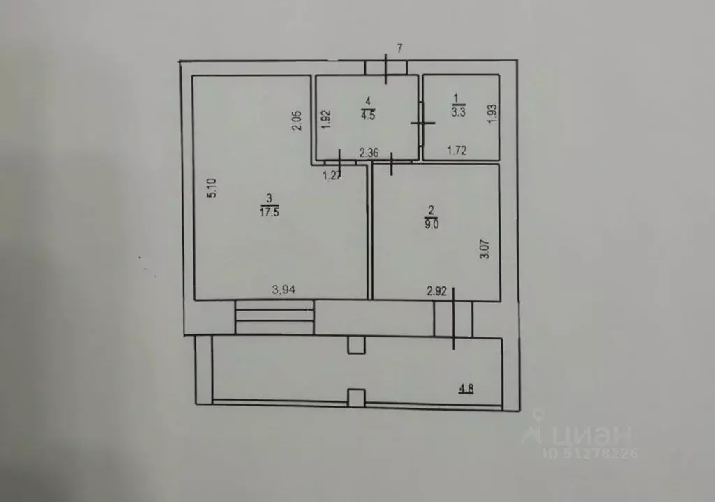 1-к кв. Кировская область, Киров ул. Циолковского, 5/1 (34.3 м) - Фото 1