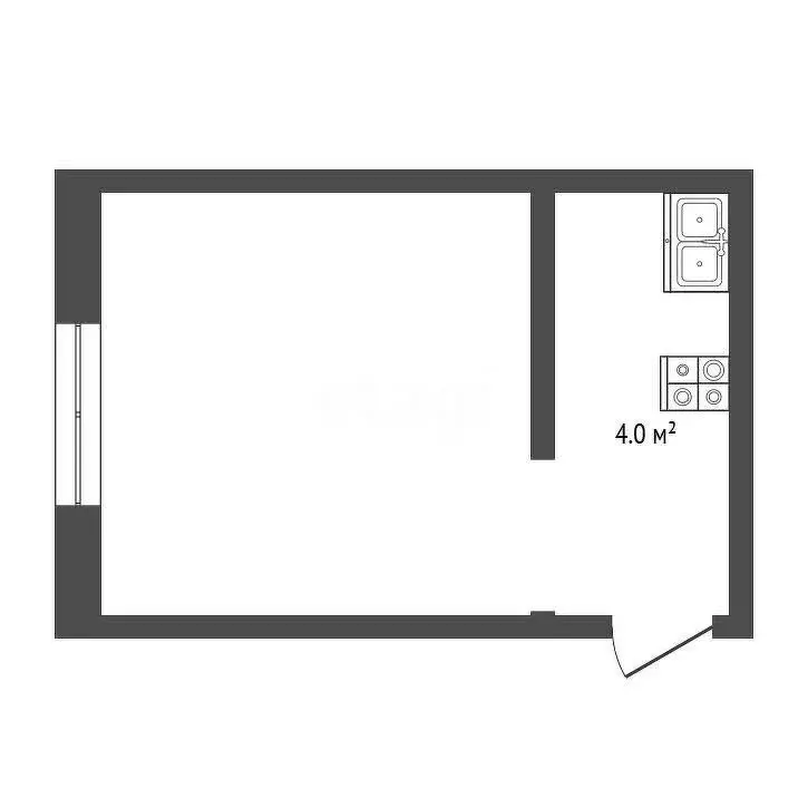 Квартира-студия: Камышлов, Комсомольская улица, 23 (16.7 м) - Фото 1