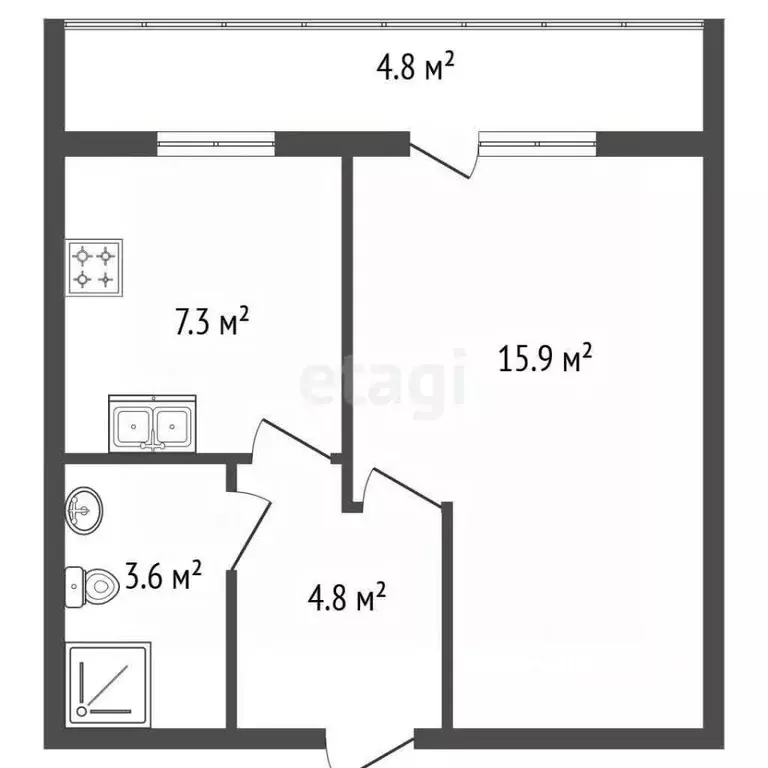 1-к кв. Санкт-Петербург просп. Непокоренных, 16к1 (36.4 м) - Фото 2