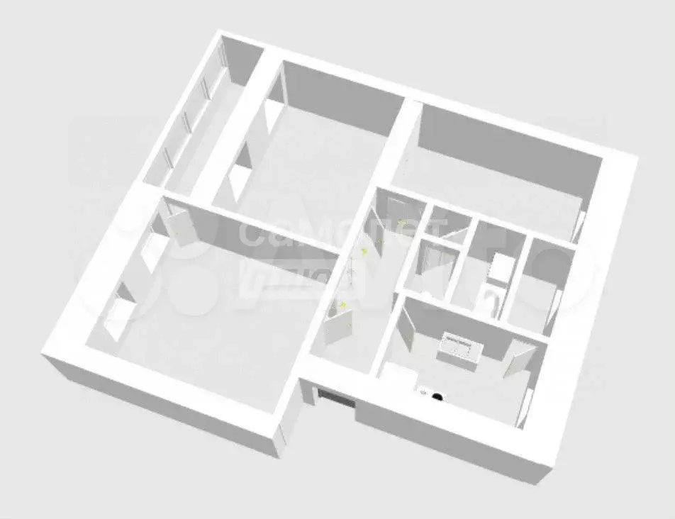 3-к. квартира, 79 м, 4/4 эт. - Фото 0