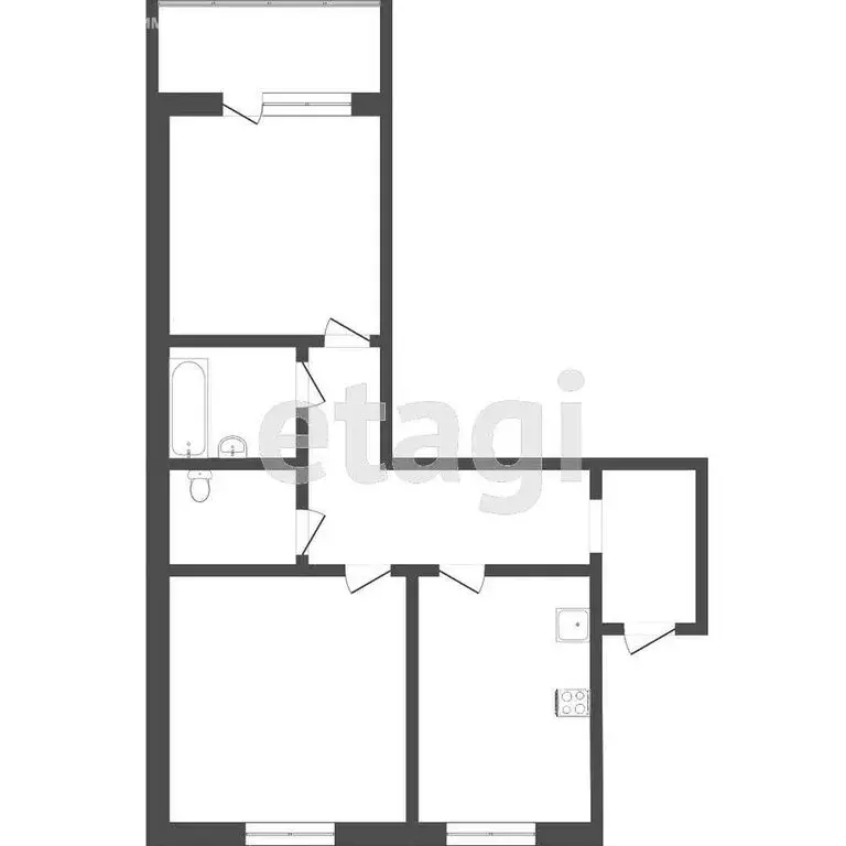 2-комнатная квартира: Тюмень, Лесопарковая улица, 13А (68.2 м) - Фото 1