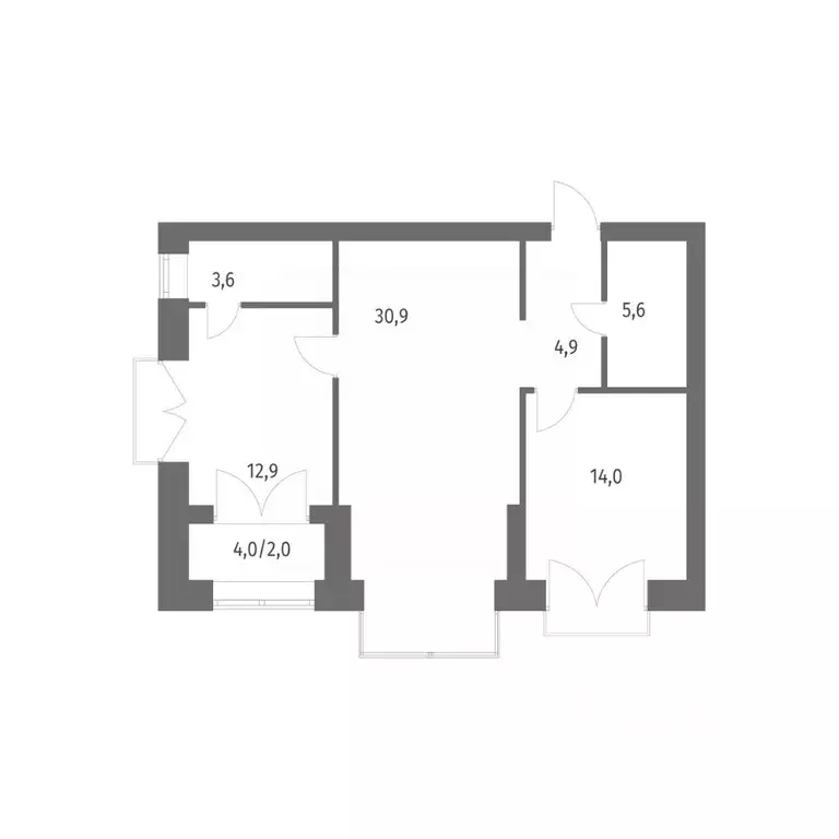 2-к кв. Санкт-Петербург ул. Академика Константинова, 1к1 (73.9 м) - Фото 0