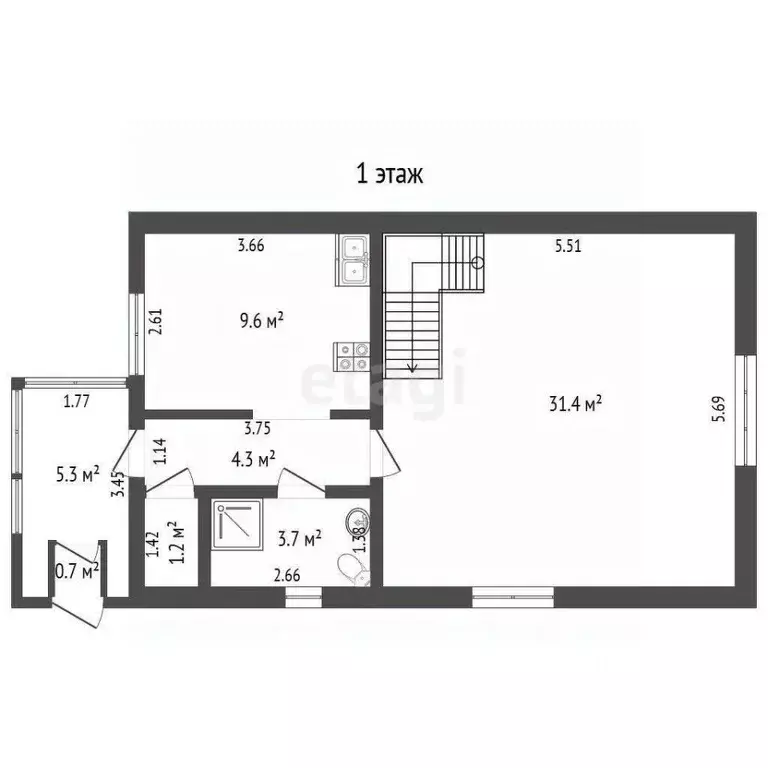 Дом в Татарстан, Набережные Челны Гидростроитель-2 СНТ, 485 (90 м) - Фото 1