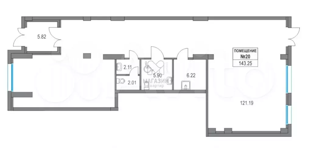 клиника 144,6 м2 на богатырском - Фото 0