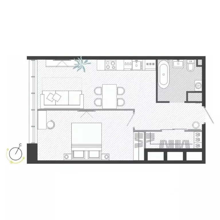 2-к кв. Приморский край, Владивосток ул. Нейбута (48.53 м) - Фото 1