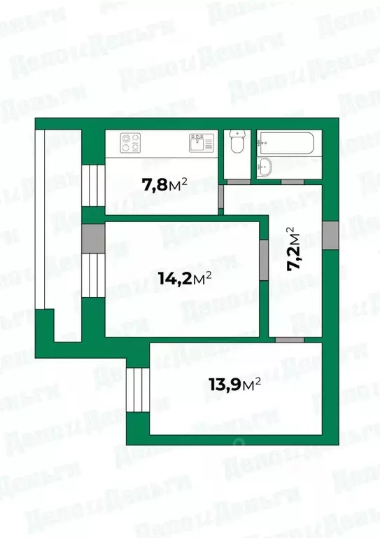 2-к кв. Кировская область, Киров Производственная ул., 10 (46.9 м) - Фото 0